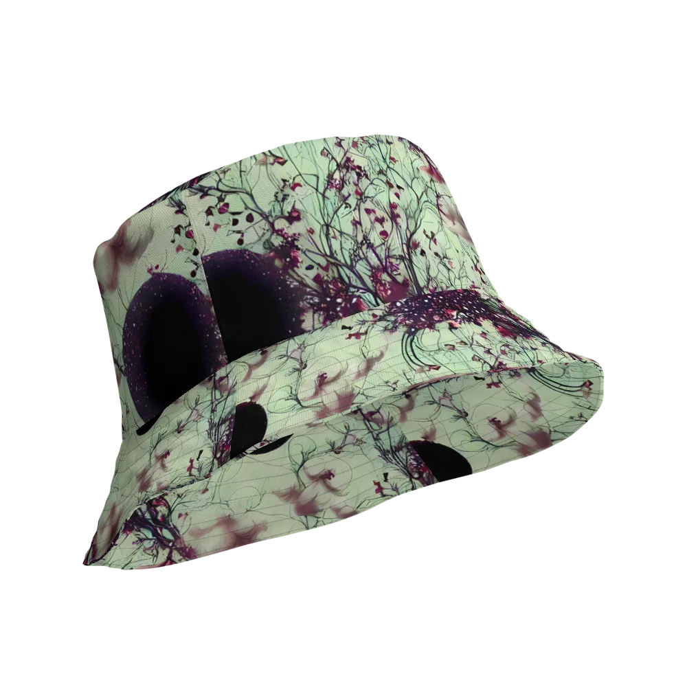 Celestial Bloom on Reversible Bucket Hat — Product details Outside