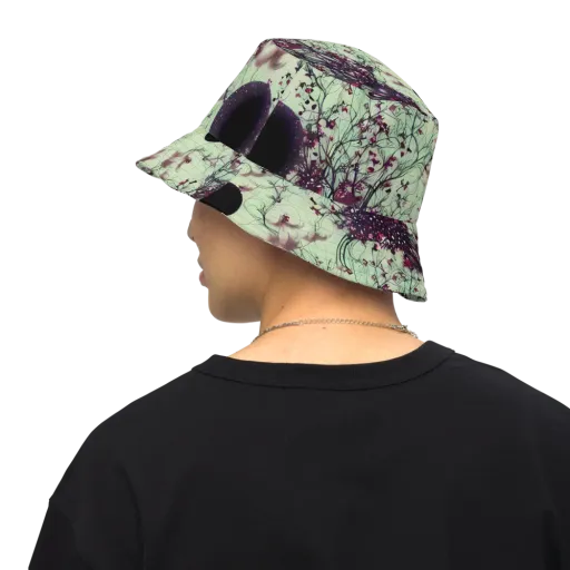 Celestial Bloom on a Reversible Bucket Hat