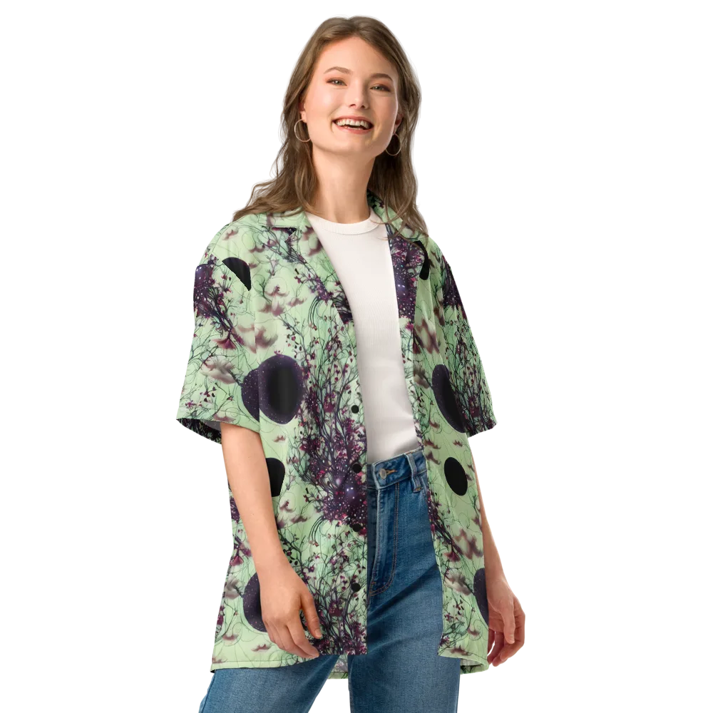 Celestial Bloom on Button Shirt — Front