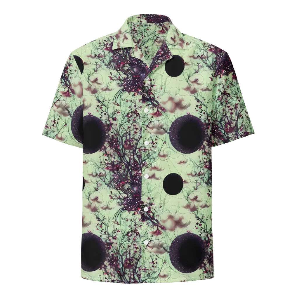 Celestial Bloom on Button Shirt — Front