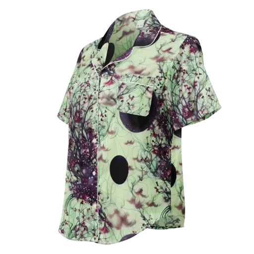 Celestial Bloom on a Women's Short Sleeve Pajama Top