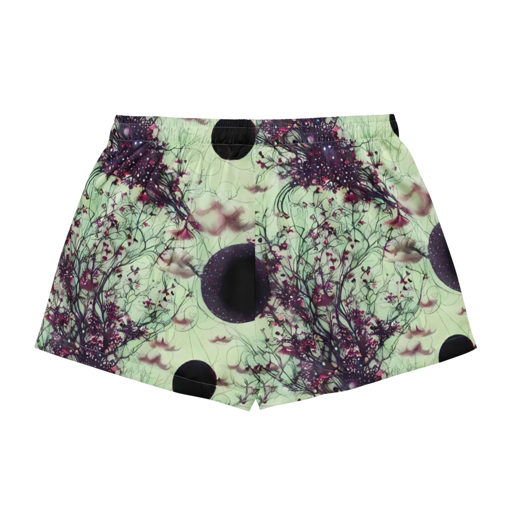 Celestial Bloom on Women's Pajama Shorts — Back