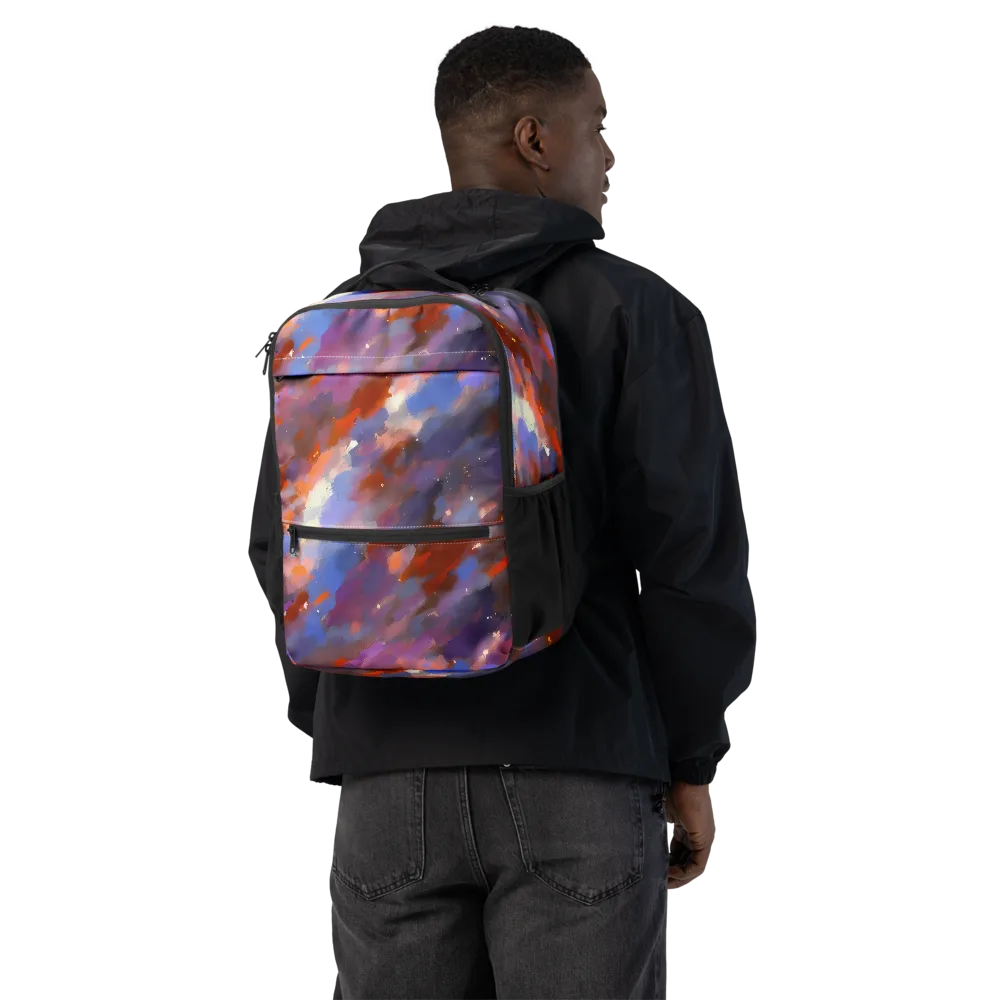 Celestial Brushstroke on Utility Backpack — Back