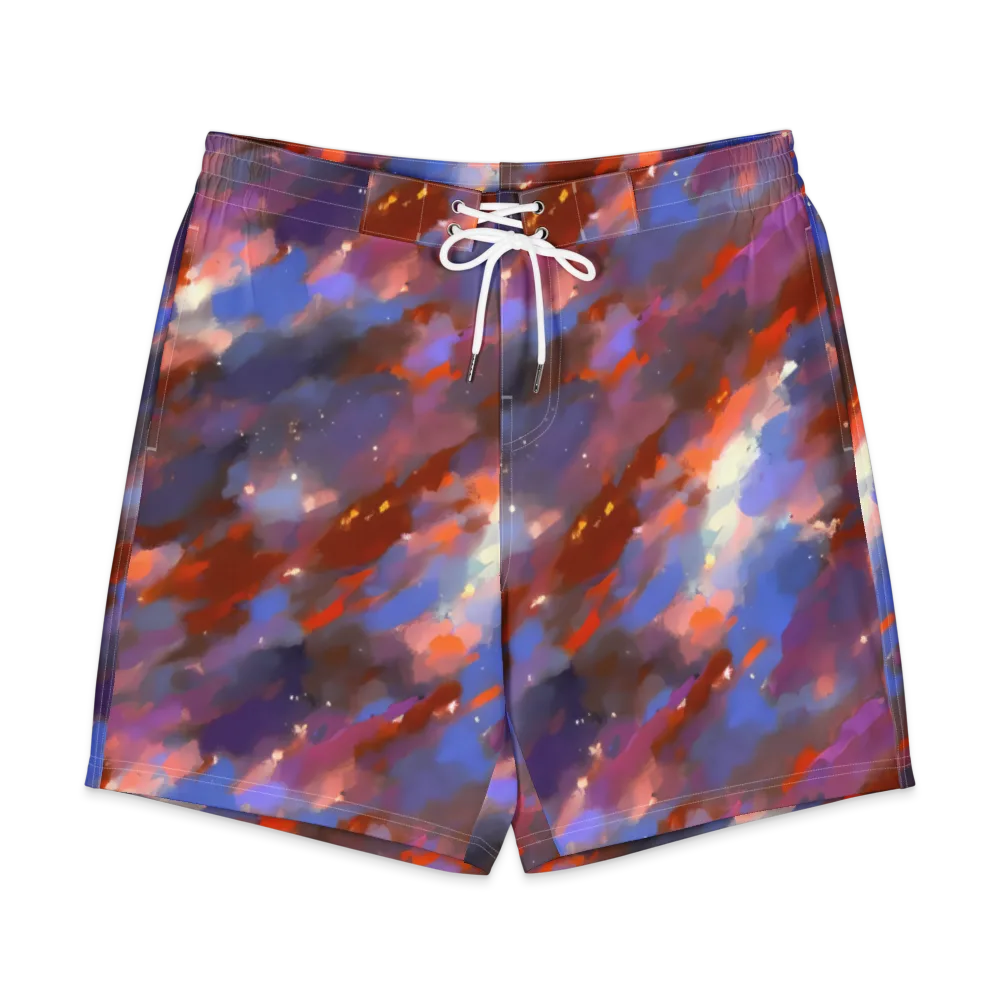 Celestial Brushstroke on Men's Board Shorts — Front