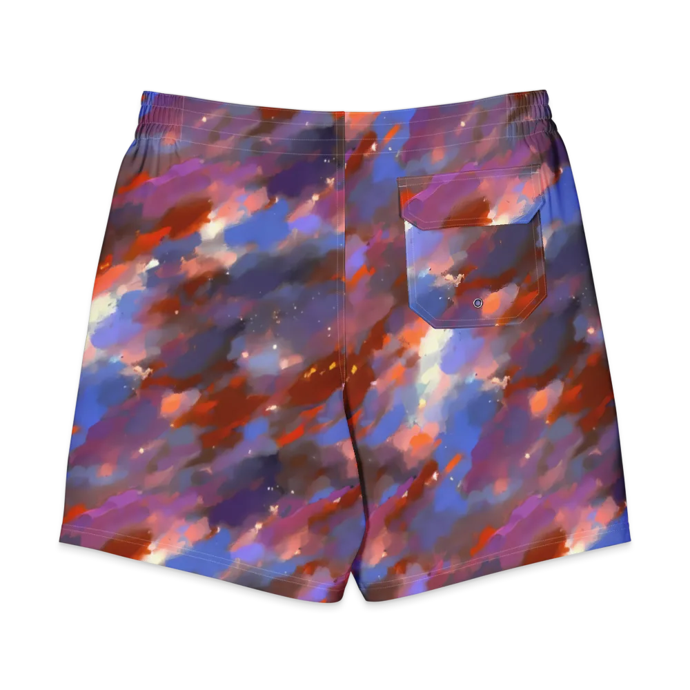 Celestial Brushstroke on Men's Board Shorts — Back