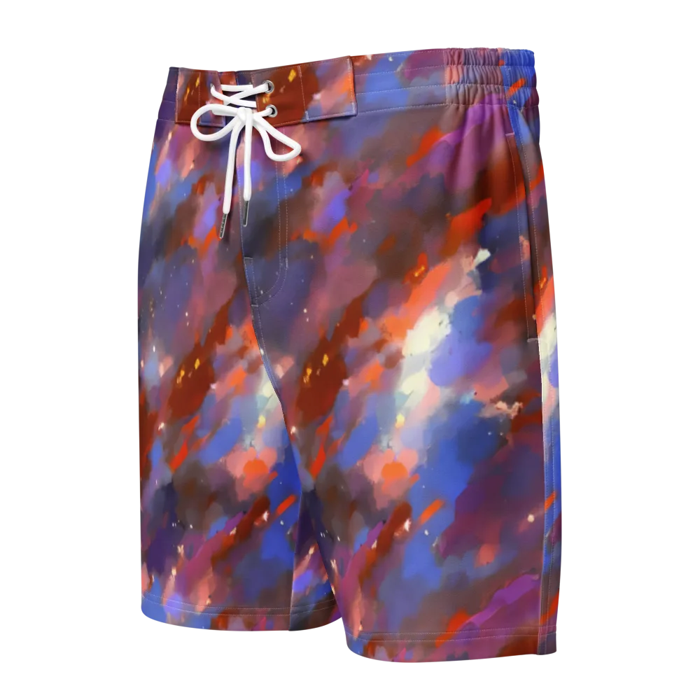 Celestial Brushstroke on Men's Board Shorts — Front