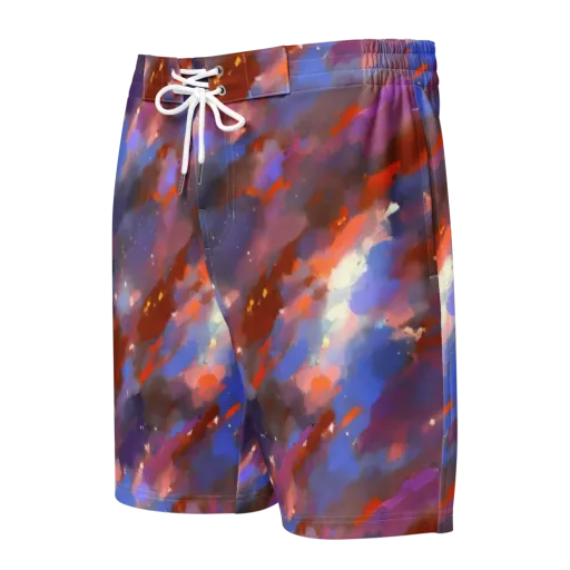 Celestial Brushstroke on a Men's Board Shorts