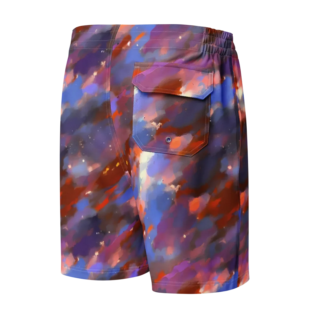 Celestial Brushstroke on Men's Board Shorts — Back