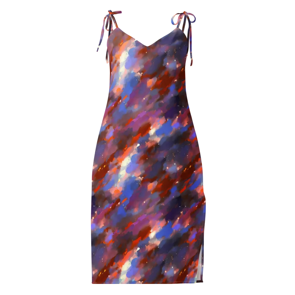 Celestial Brushstroke on Slip Dress — Front