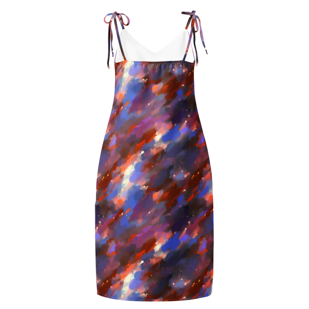 Celestial Brushstroke on Slip Dress — Back