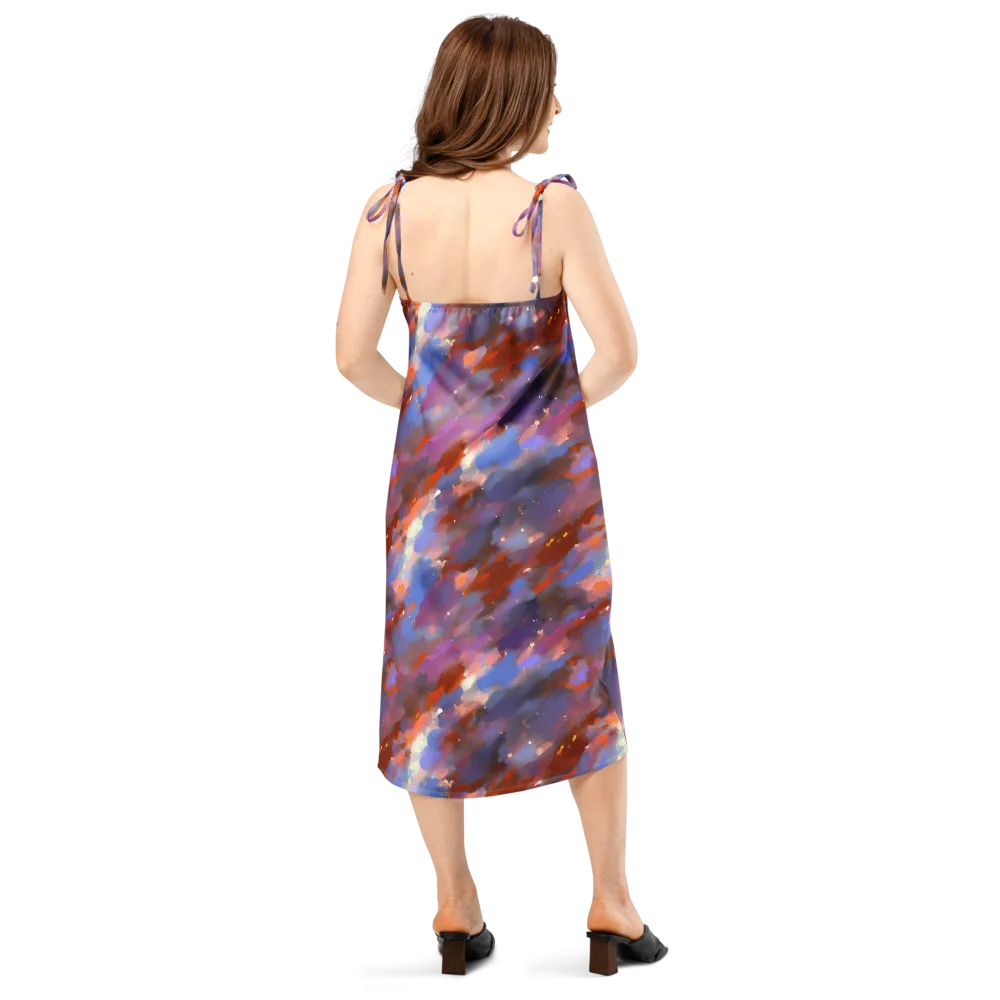 Celestial Brushstroke on Slip Dress — Back