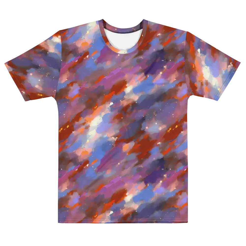 Celestial Brushstroke on Men's Cotton Crew Neck T-Shirt — Front