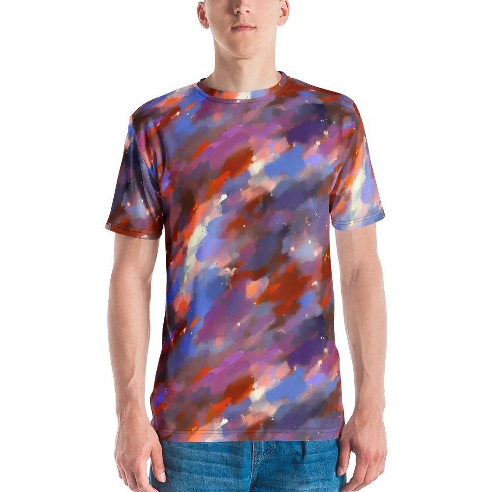 Celestial Brushstroke on Men's Crew Neck T-Shirt — Front