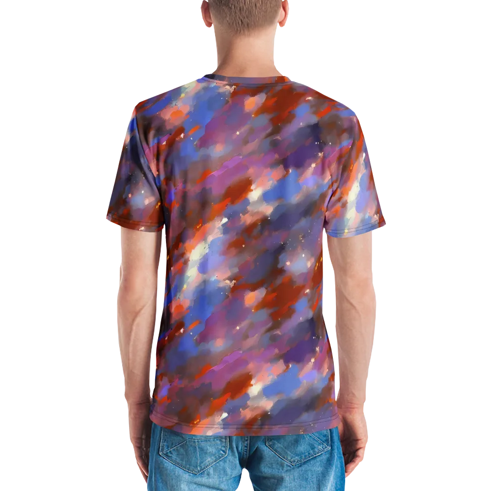 Celestial Brushstroke on Men's Crew Neck T-Shirt — Back