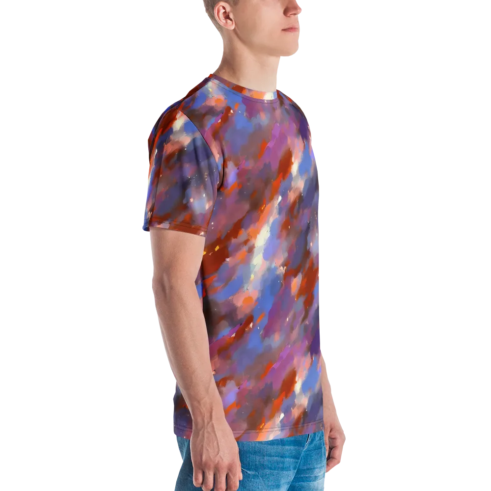 Celestial Brushstroke on Men's Crew Neck T-Shirt — Right