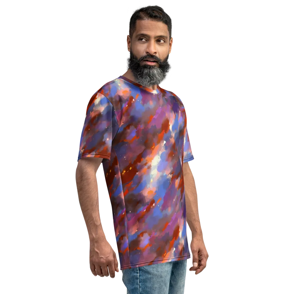 Celestial Brushstroke on Men's Crew Neck T-Shirt — Right