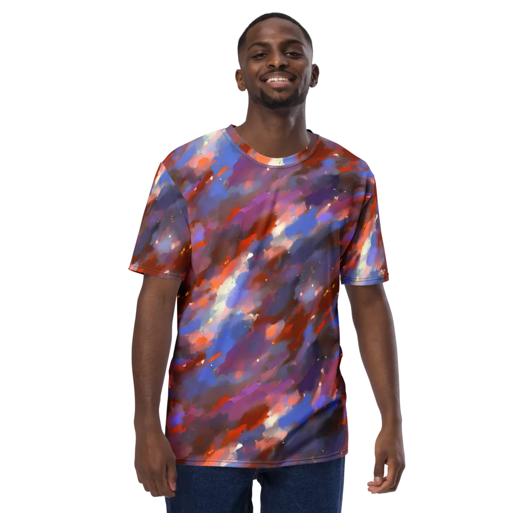 Celestial Brushstroke on Men's Crew Neck T-Shirt — Front