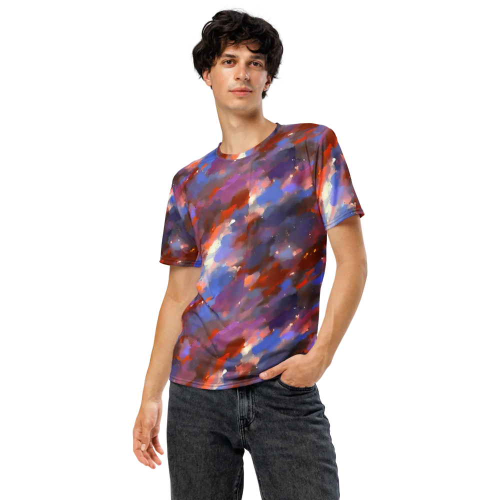 Celestial Brushstroke on Men's Crew Neck T-Shirt — Front