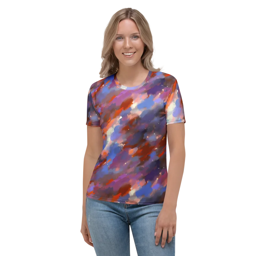 Celestial Brushstroke on Women's Crew Neck T-Shirt — Front