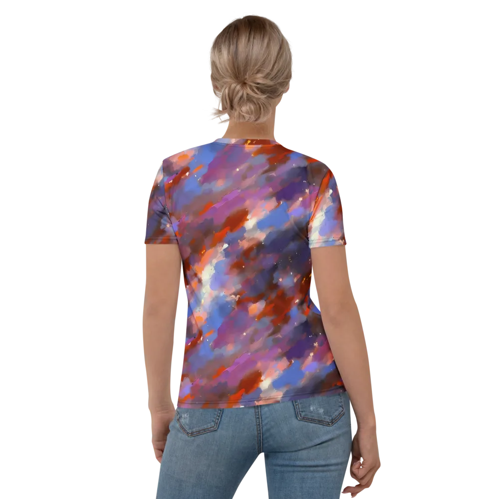 Celestial Brushstroke on Women's Crew Neck T-Shirt — Back