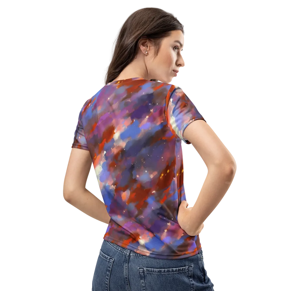 Celestial Brushstroke on Women's Crew Neck T-Shirt — Back