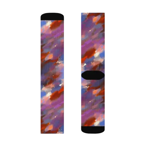 Celestial Brushstroke on a Socks