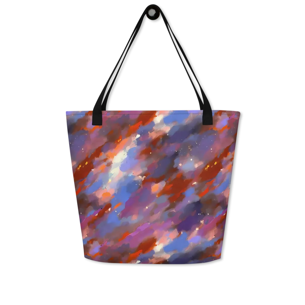 Celestial Brushstroke on Large Tote Bag W/ Pocket — Front