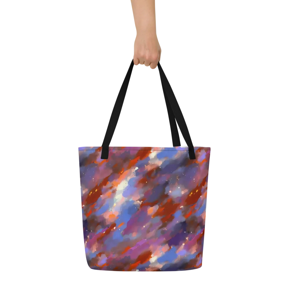 Celestial Brushstroke on Large Tote Bag W/ Pocket — Front