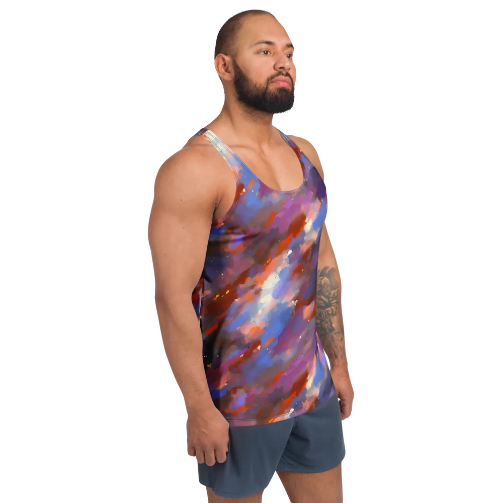 Celestial Brushstroke on Men's Tank Top — Right Front