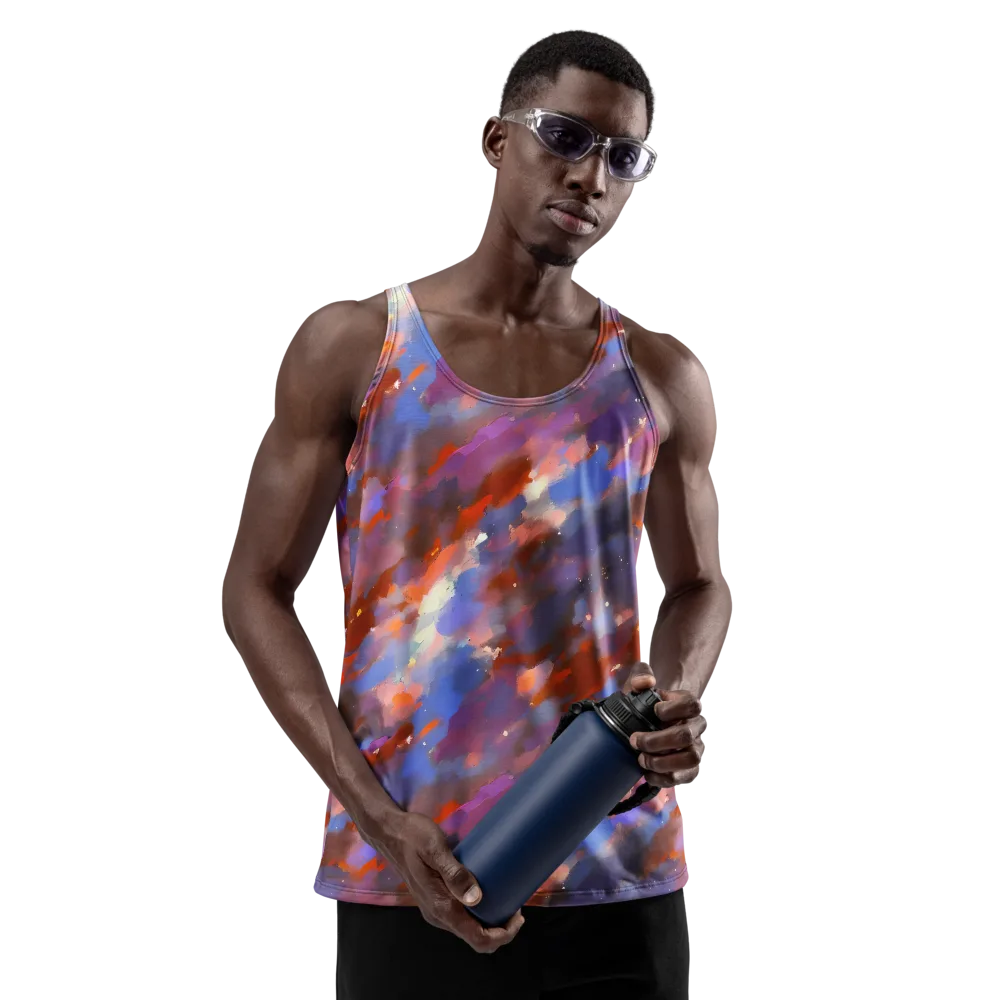 Celestial Brushstroke on Men's Tank Top — Front