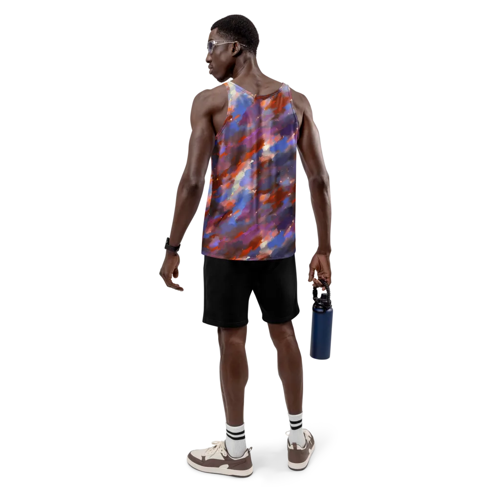 Celestial Brushstroke on Men's Tank Top — Back