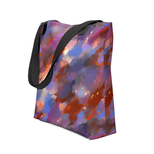 Celestial Brushstroke on a Tote Bag