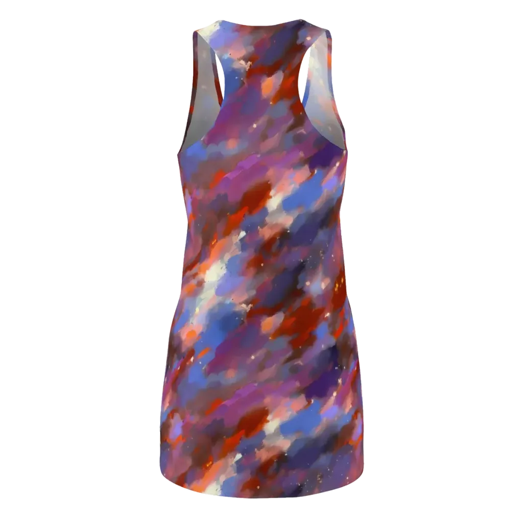 Celestial Brushstroke on Racerback Dress — Back