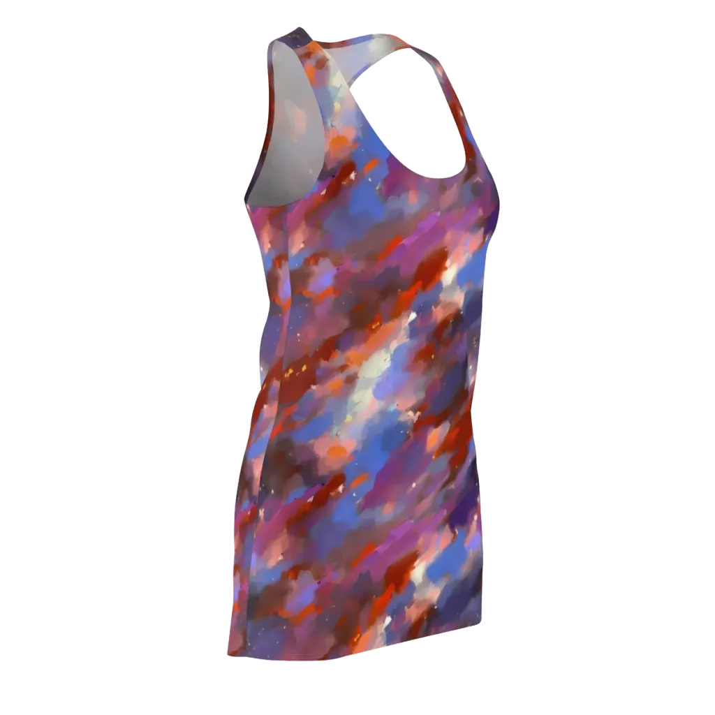 Celestial Brushstroke on Racerback Dress — Front Side