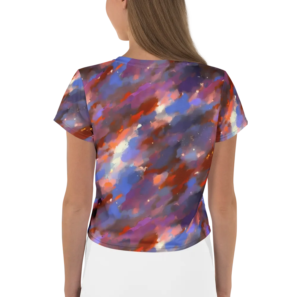 Celestial Brushstroke on Crop Tee — Back