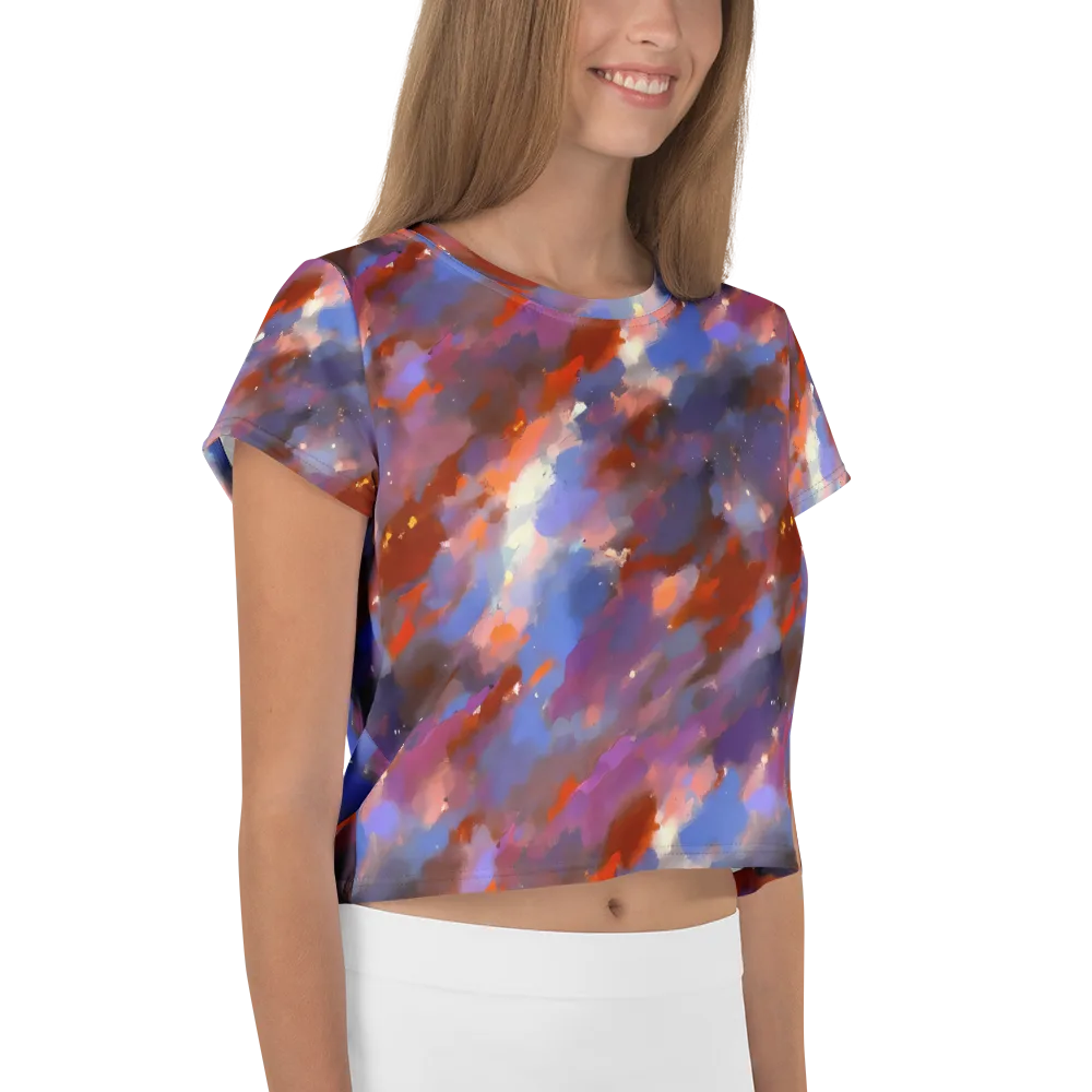 Celestial Brushstroke on Crop Tee — Right