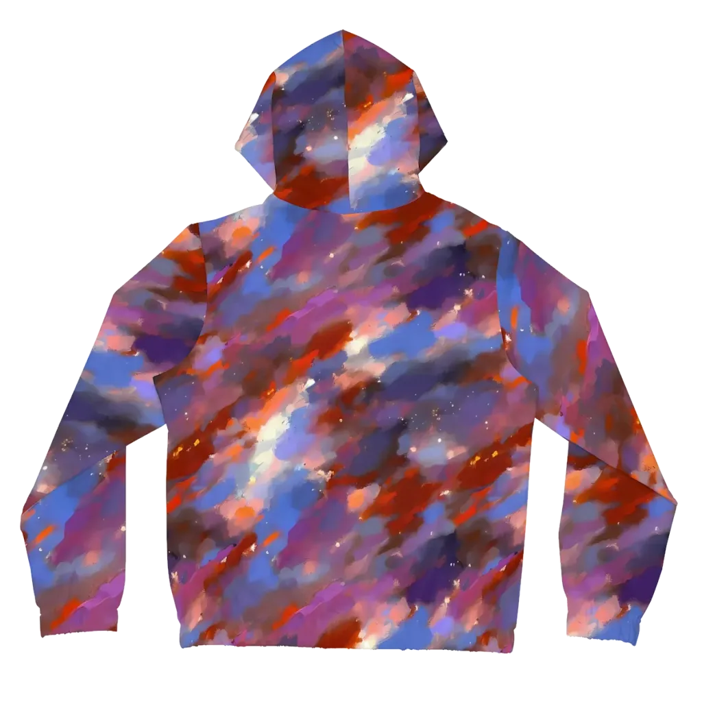Celestial Brushstroke on Women's Full-Zip Hoodie — Back