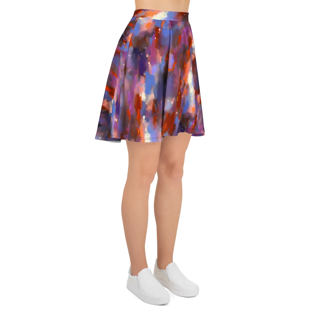 Celestial Brushstroke on Skater Skirt — Right