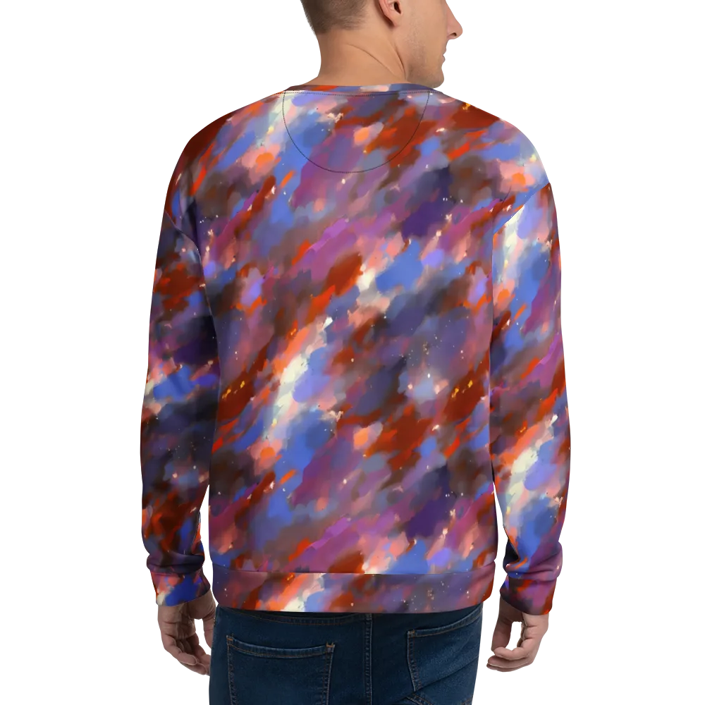Celestial Brushstroke on Sweatshirt — Back
