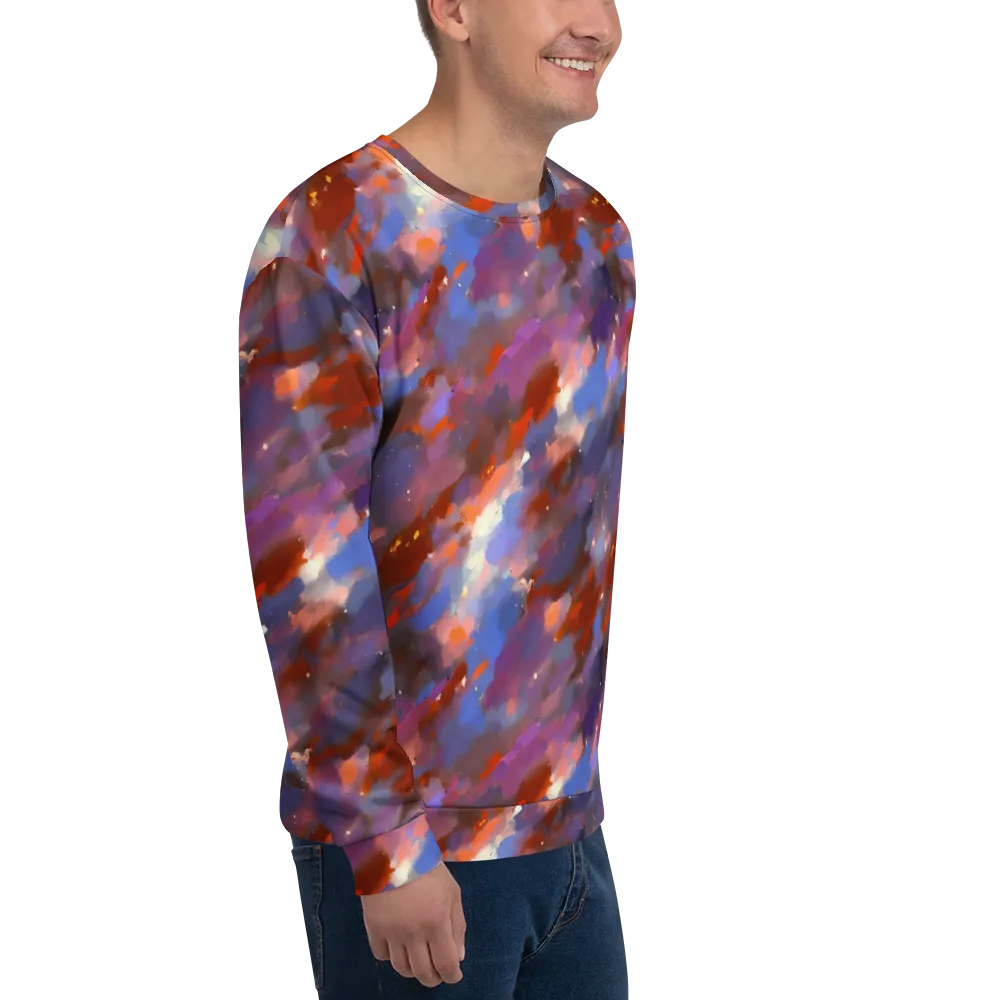 Celestial Brushstroke on Sweatshirt — Right Front