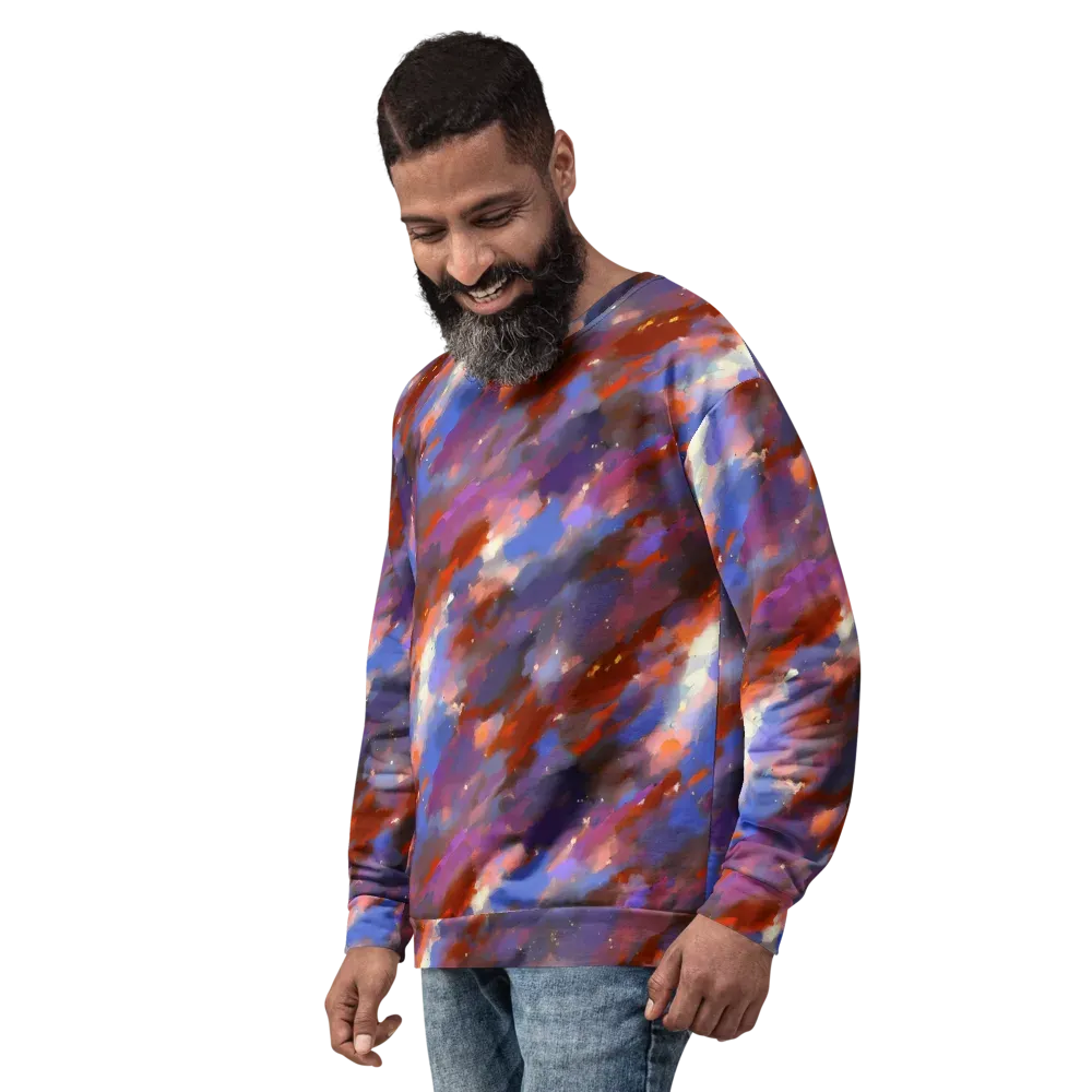 Celestial Brushstroke on Sweatshirt — Left Front