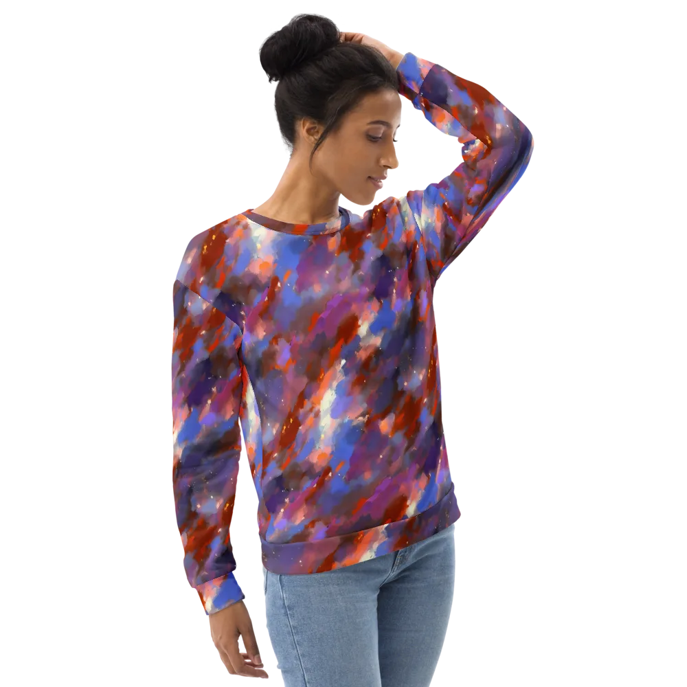 Celestial Brushstroke on Sweatshirt — Right Front