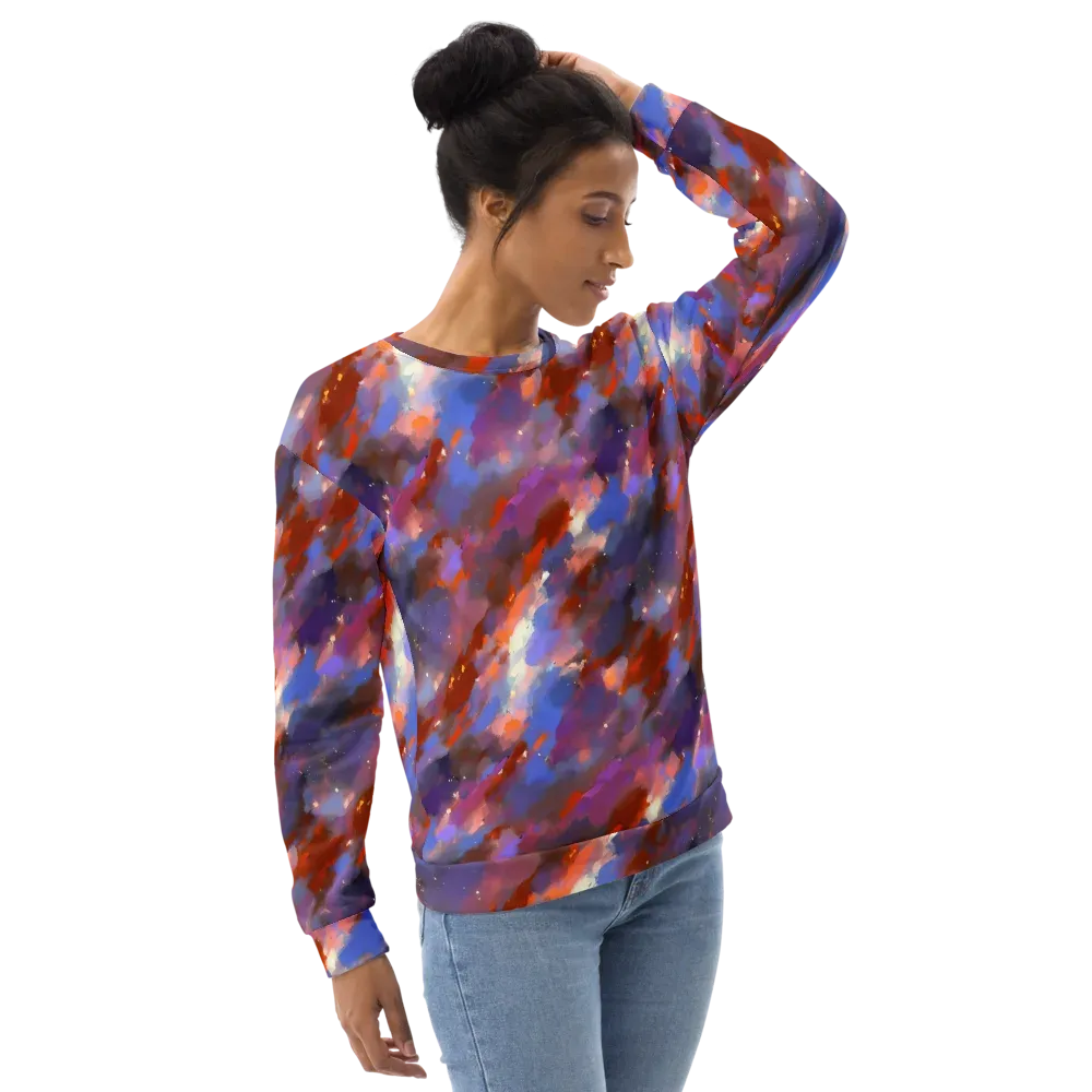Celestial Brushstroke on Sweatshirt — Right Front