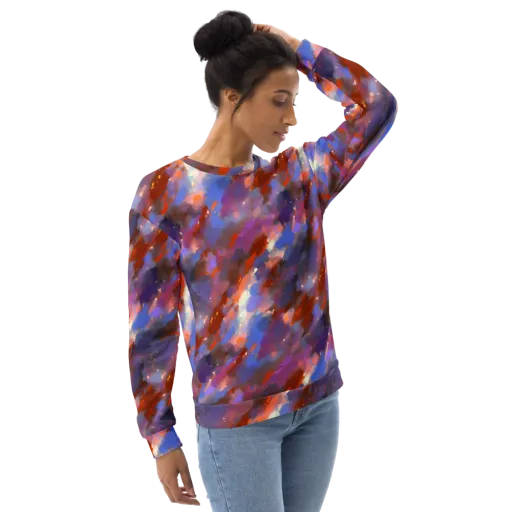 Celestial Brushstroke on a Sweatshirt