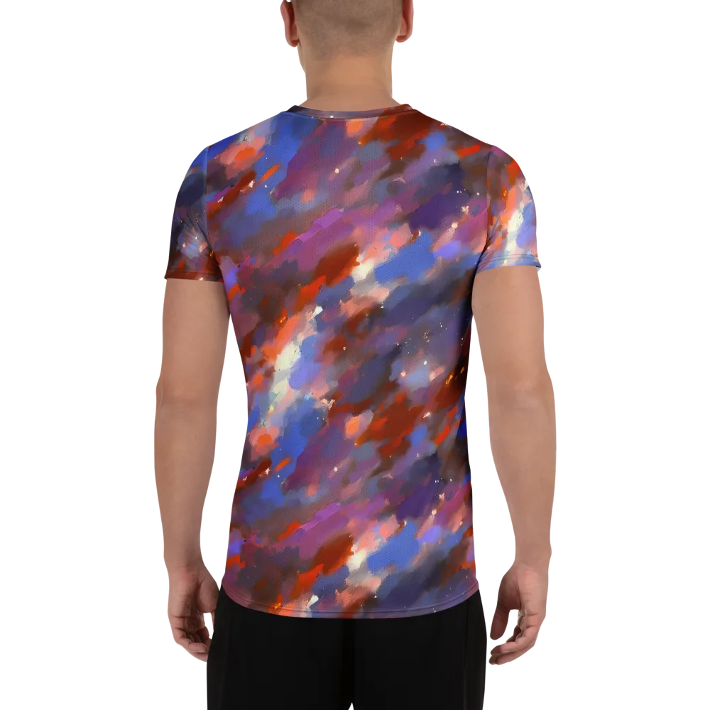 Celestial Brushstroke on Men's Athletic T-Shirt — Back