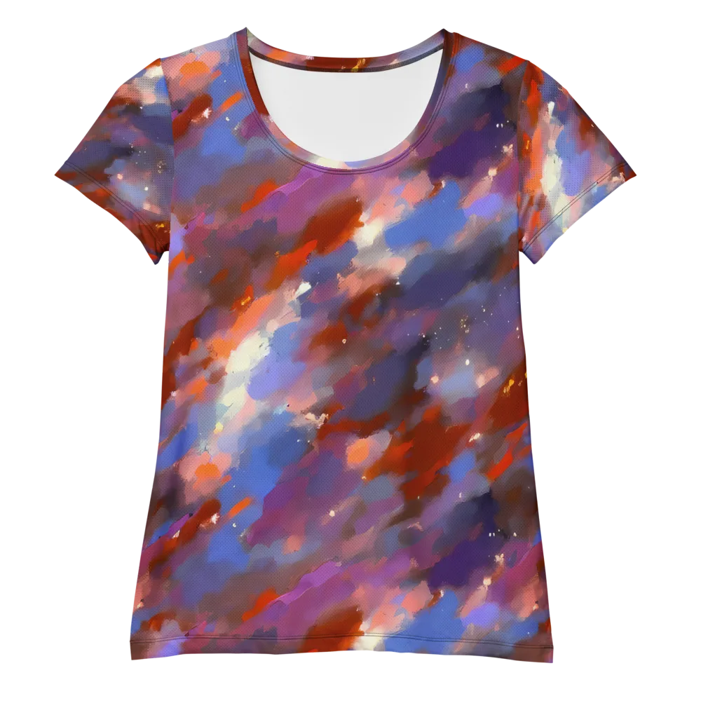 Celestial Brushstroke on Women's Athletic T-Shirt — Front