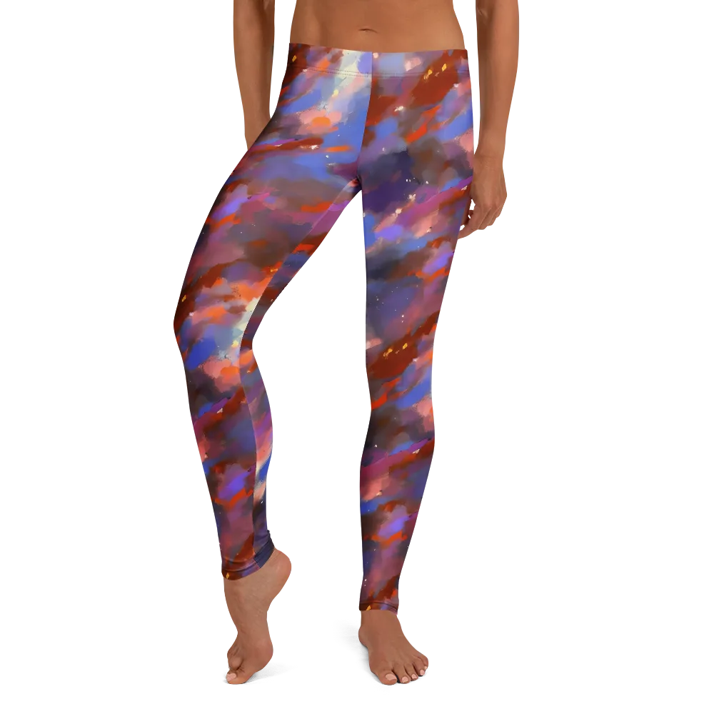 Celestial Brushstroke on Leggings — Front