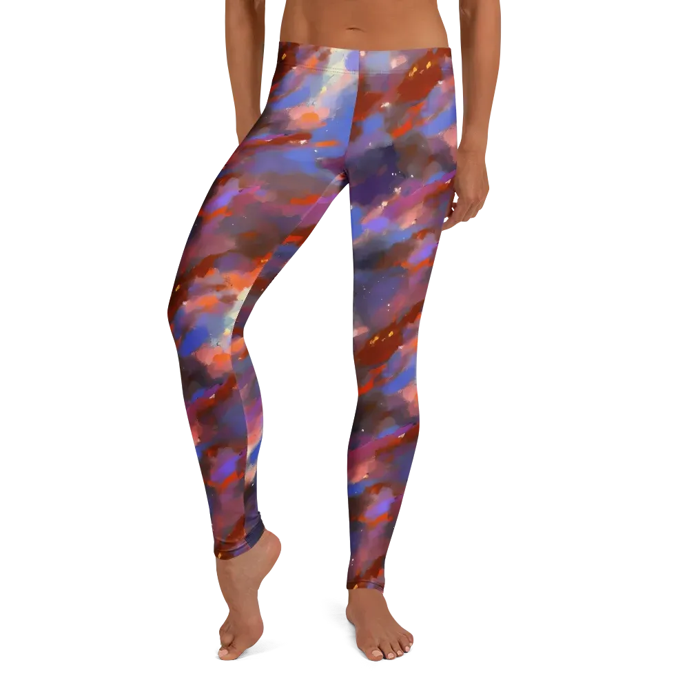 Celestial Brushstroke on Leggings — Front