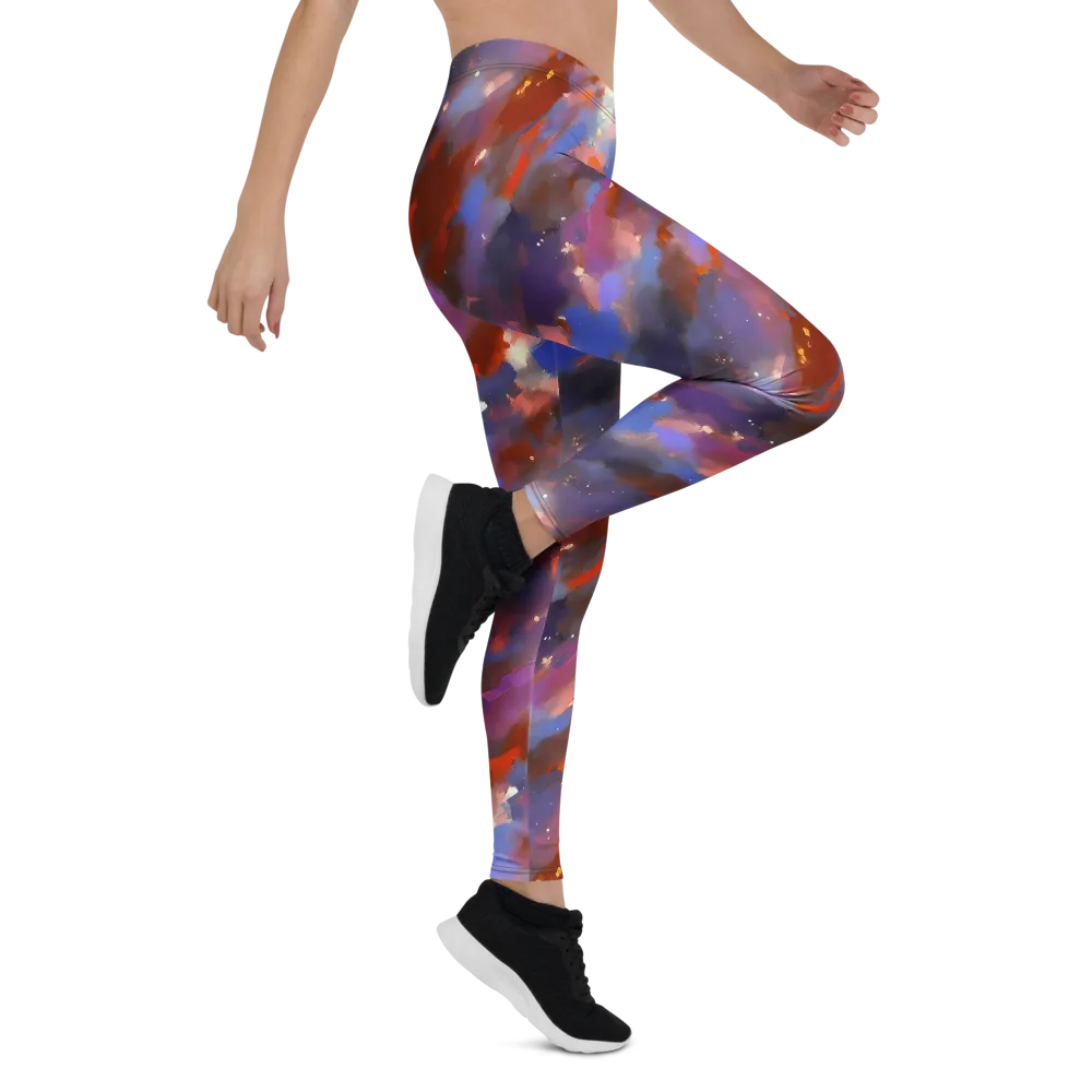 Celestial Brushstroke on Leggings — Right