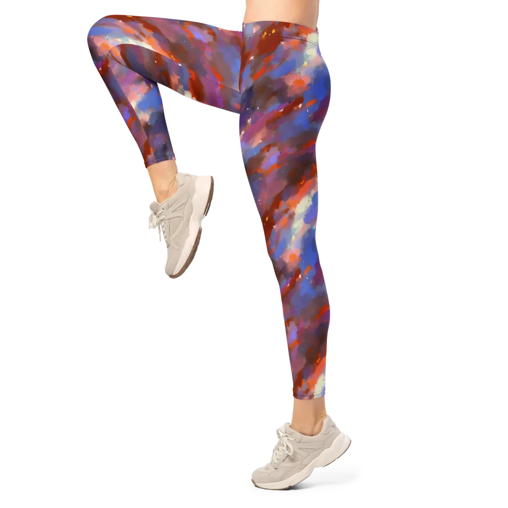 Celestial Brushstroke on Leggings — Left